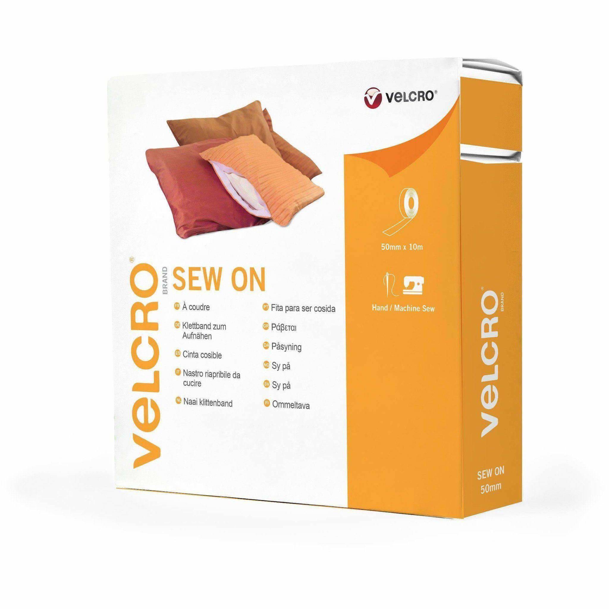 VELCRO® Klettband zum Aufnähen, Haken & Flausch 50mm x 10m Weiß