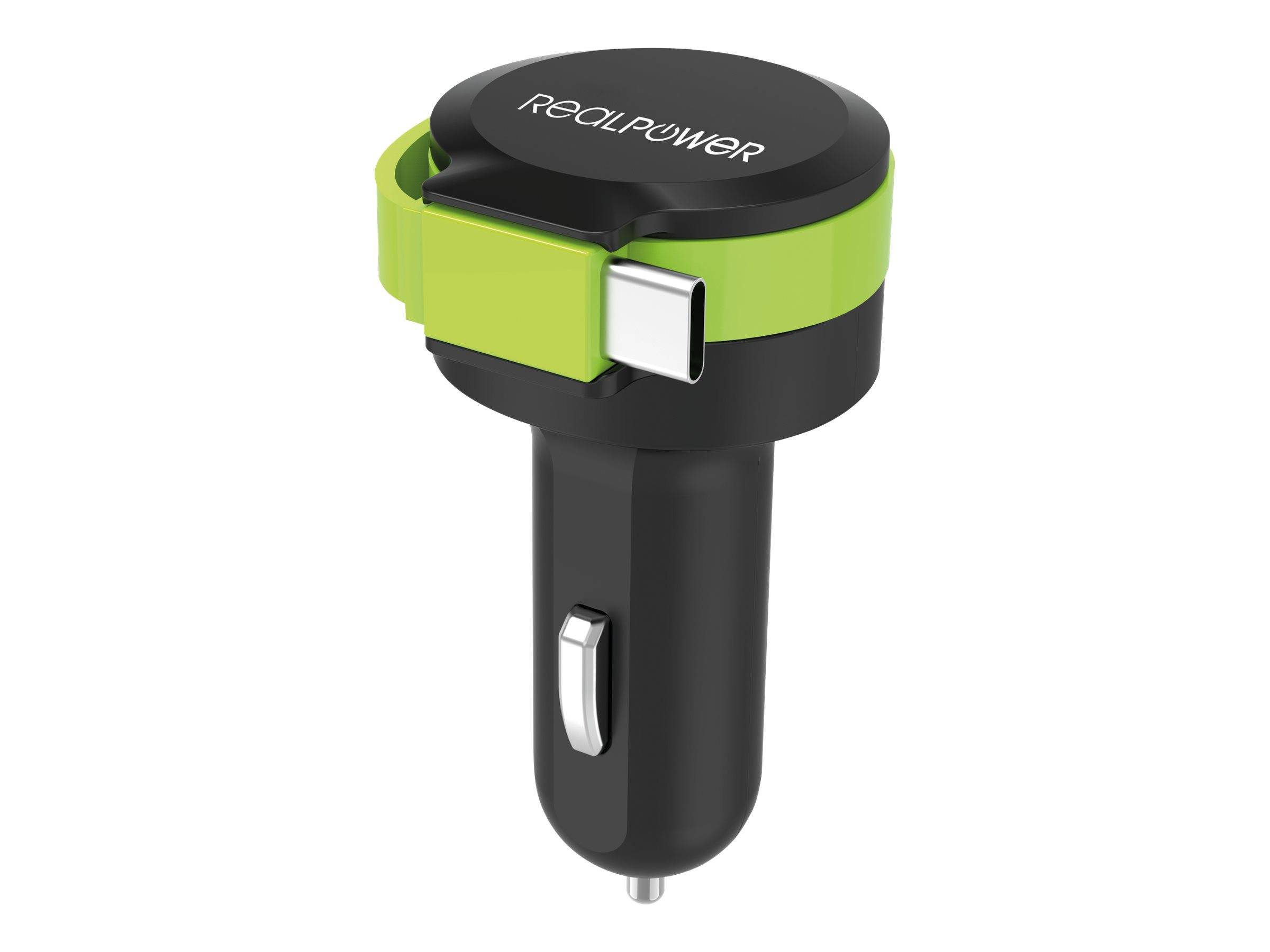 ULTRON - Realpower - Auto-Netzteil - 4.8 A - 2 Ausgabeanschlussstellen (USB, 24 pin USB-C)