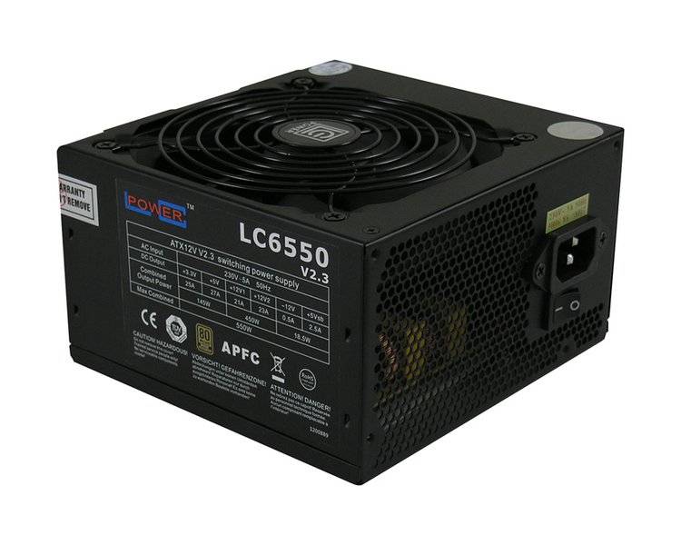 LC Power LC6550 V2.3 PC Netzteil 550 W ATX 80PLUS® Bronze