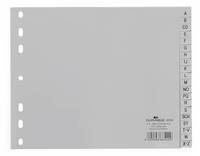 Durable 6500 Register DIN A4 A-Z Polypropylen Grau 20 Registerblätter geprägte Taben 650010