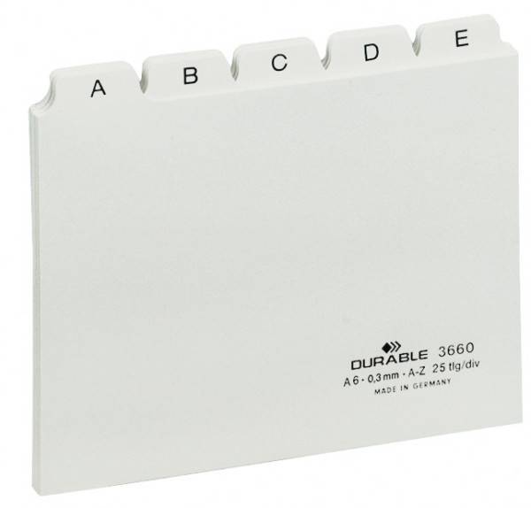 DURABLE - Trennelement - 25 (5 x 5) Teile - vorgedruckt: A-Z