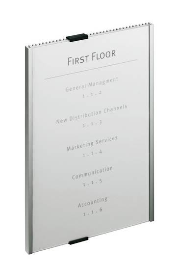 Türschild Info Sign 210x297mm silber