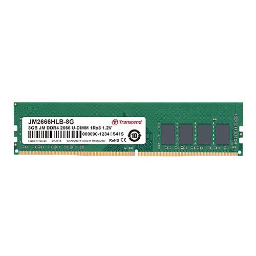 Transcend JetRAM PC-Arbeitsspeicher Modul DDR4 8 GB 1 x 8 GB Non-ECC 2666 MHz 288pin DIMM CL19 JM2666HLB-8G