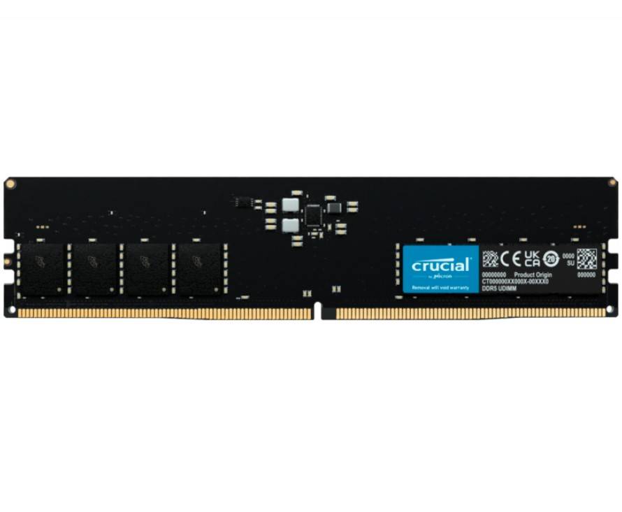 Crucial CT16G48C40U5 PC-Arbeitsspeicher Modul DDR5 16 GB 1 x 16 GB on-die ECC 4800 MHz 288pin DIMM CL40 CT16G48C40U5