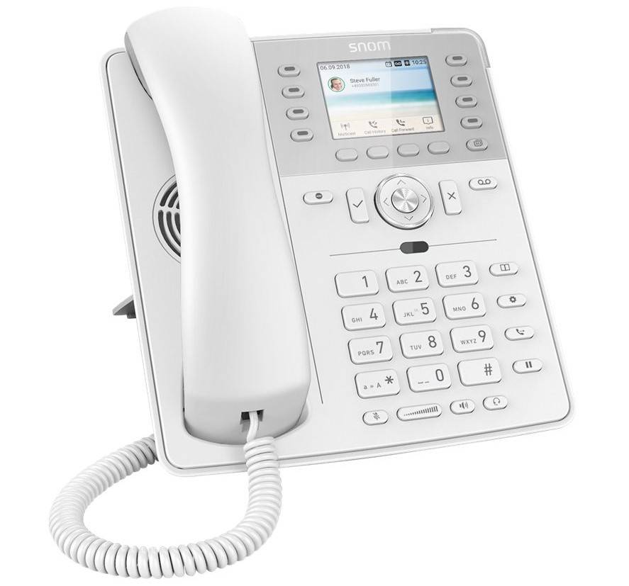 SNOM D735 Desk Telephone weiss Schnurgebundenes Telefon, VoIP PoE Farbdisplay Weiß