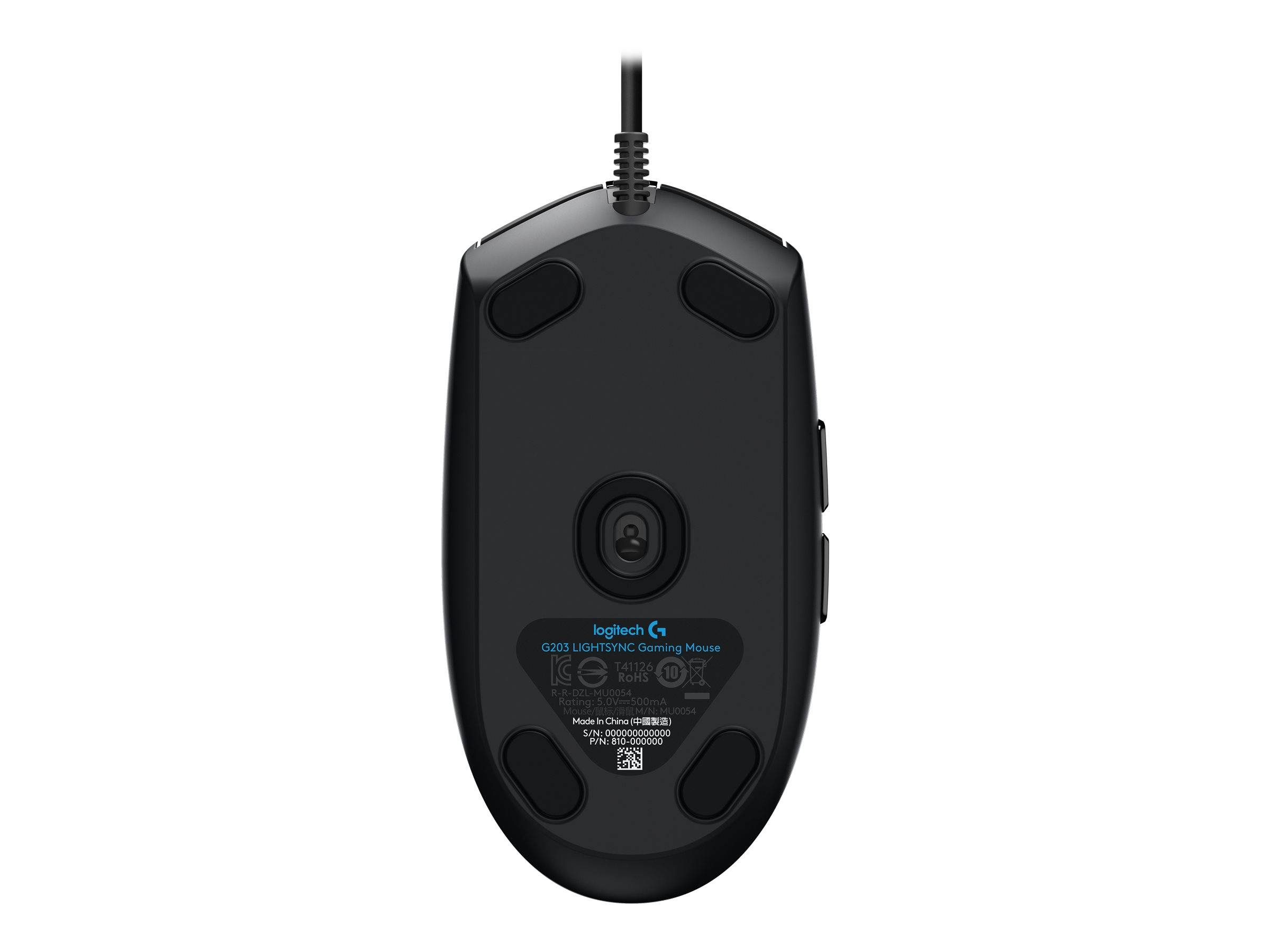 Logitech Gaming G203 LIGHTSYNC Gaming-Maus USB Optisch Schwarz 6 Tasten 8000 dpi