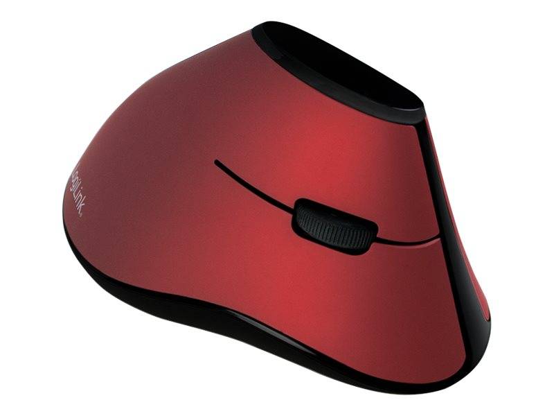 Typhoon Ergonomische Funk-Maus, vertikal, 2.4GHz, 1200 dpi, rot
