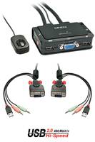 LINDY LINDY VGA KVM Switch 2 Port USB Audio 2 Port KVM-Umschalter