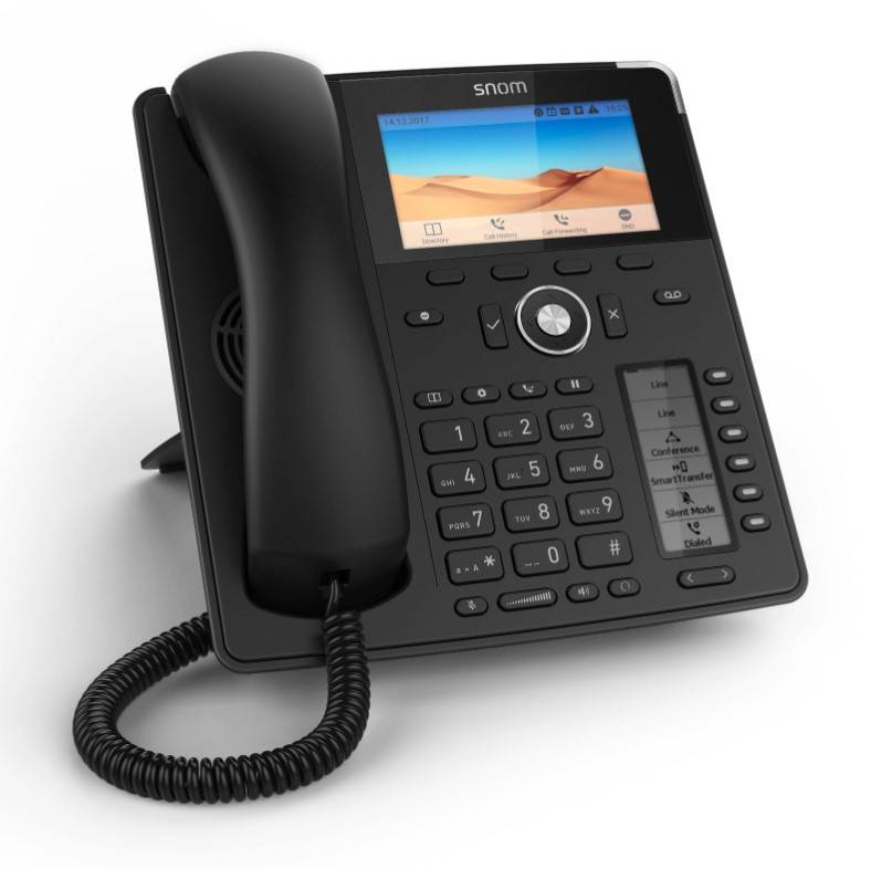 SNOM D785 Prof. Business Phone schwarz Schnurgebundenes Telefon, VoIP Bluetooth, PoE Farbdisplay Schwarz