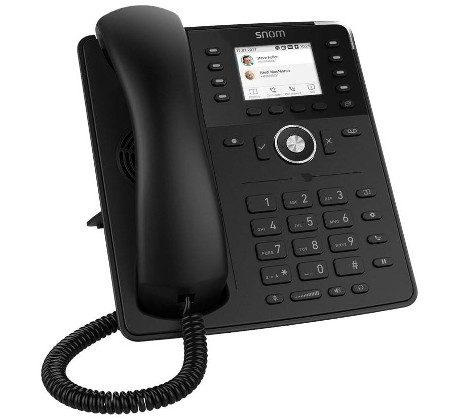 SNOM D735 Desk Telephone schwarz Schnurgebundenes Telefon, VoIP PoE Farbdisplay Schwarz