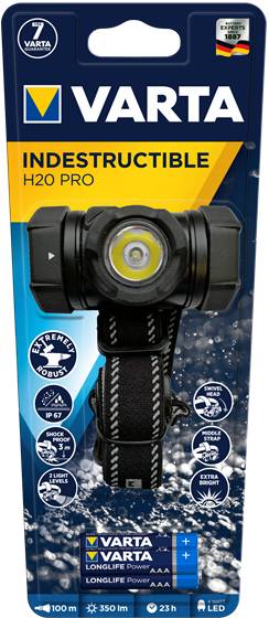 Varta Indestructible H20 Pro LED Stirnlampe batteriebetrieben 350 lm 17732101421