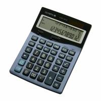 Tischrechner LCD-4312 12-stellig/3-zeilig Batterie/Solar-Betrieb blau