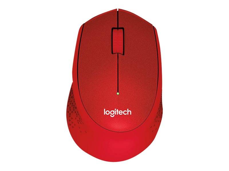 Logitech M330 Silent Plus Maus Funk Optisch Rot 3 Tasten 1000 dpi