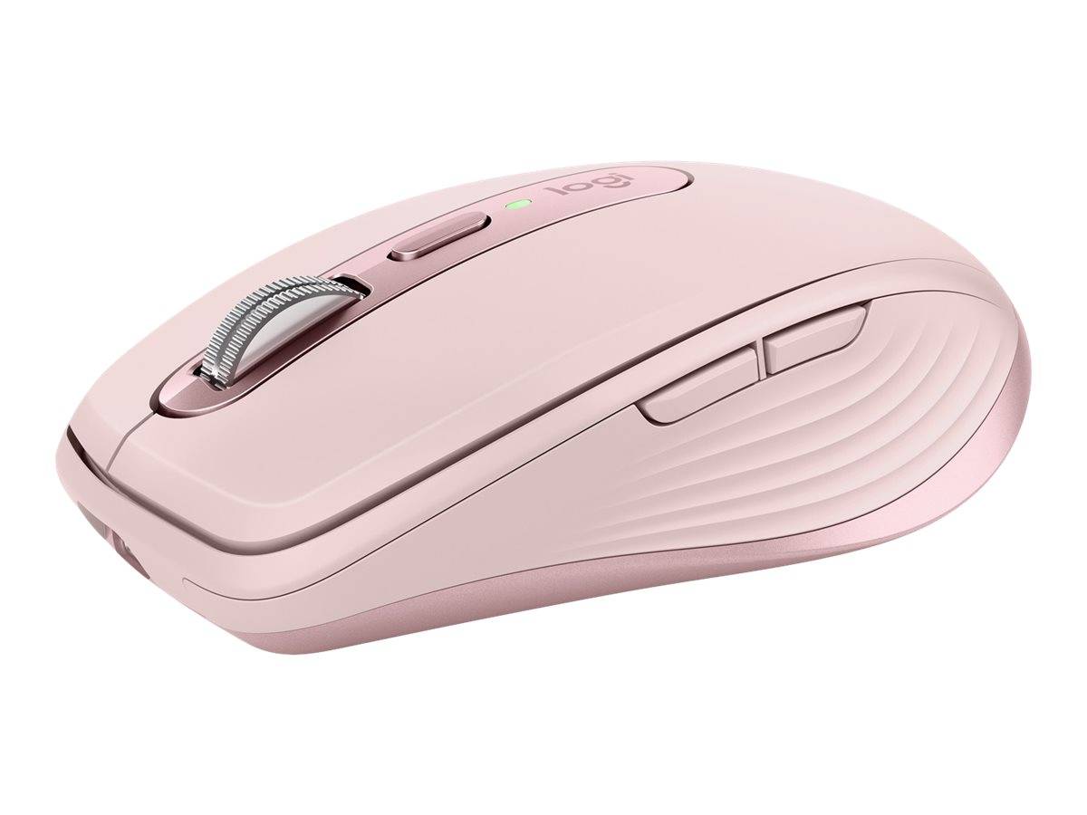 Logitech MX Anywhere 3 Maus Bluetooth®, Funk Laser Rosa 6 Tasten 1000 dpi Wiederaufladbar
