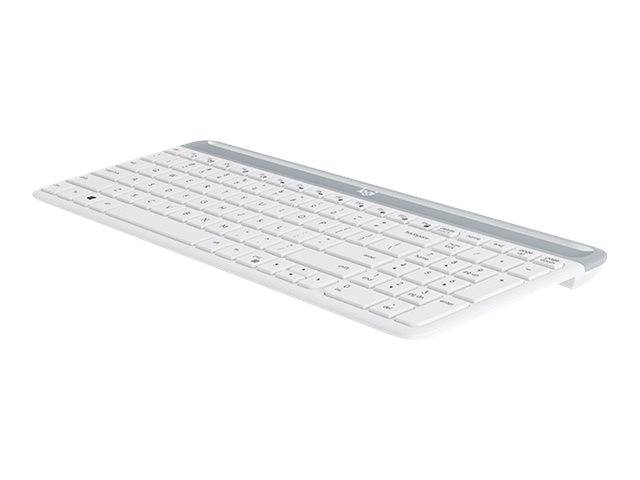 Logitech MK470 Slim Funk Tastatur, Maus-Set Deutsch, QWERTZ Weiß