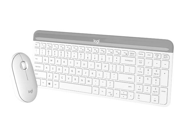 Logitech MK470 Slim Funk Tastatur, Maus-Set Deutsch, QWERTZ Weiß