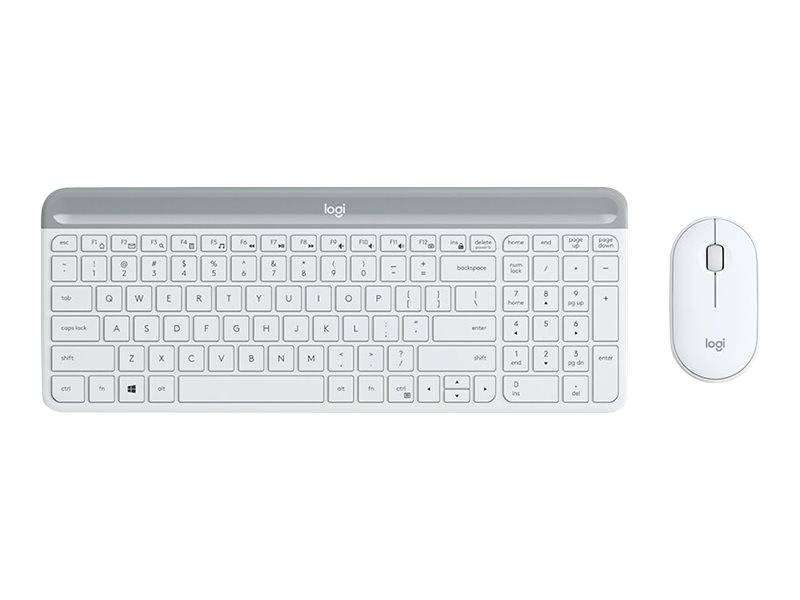Logitech MK470 Slim Funk Tastatur, Maus-Set Deutsch, QWERTZ Weiß