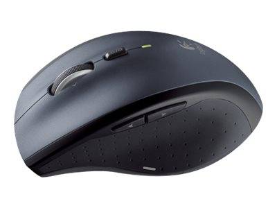 Logitech M705 Marathon Ergonomische Maus Funk Laser Schwarz, Silber 7 Tasten 1000 dpi Ergonomisch