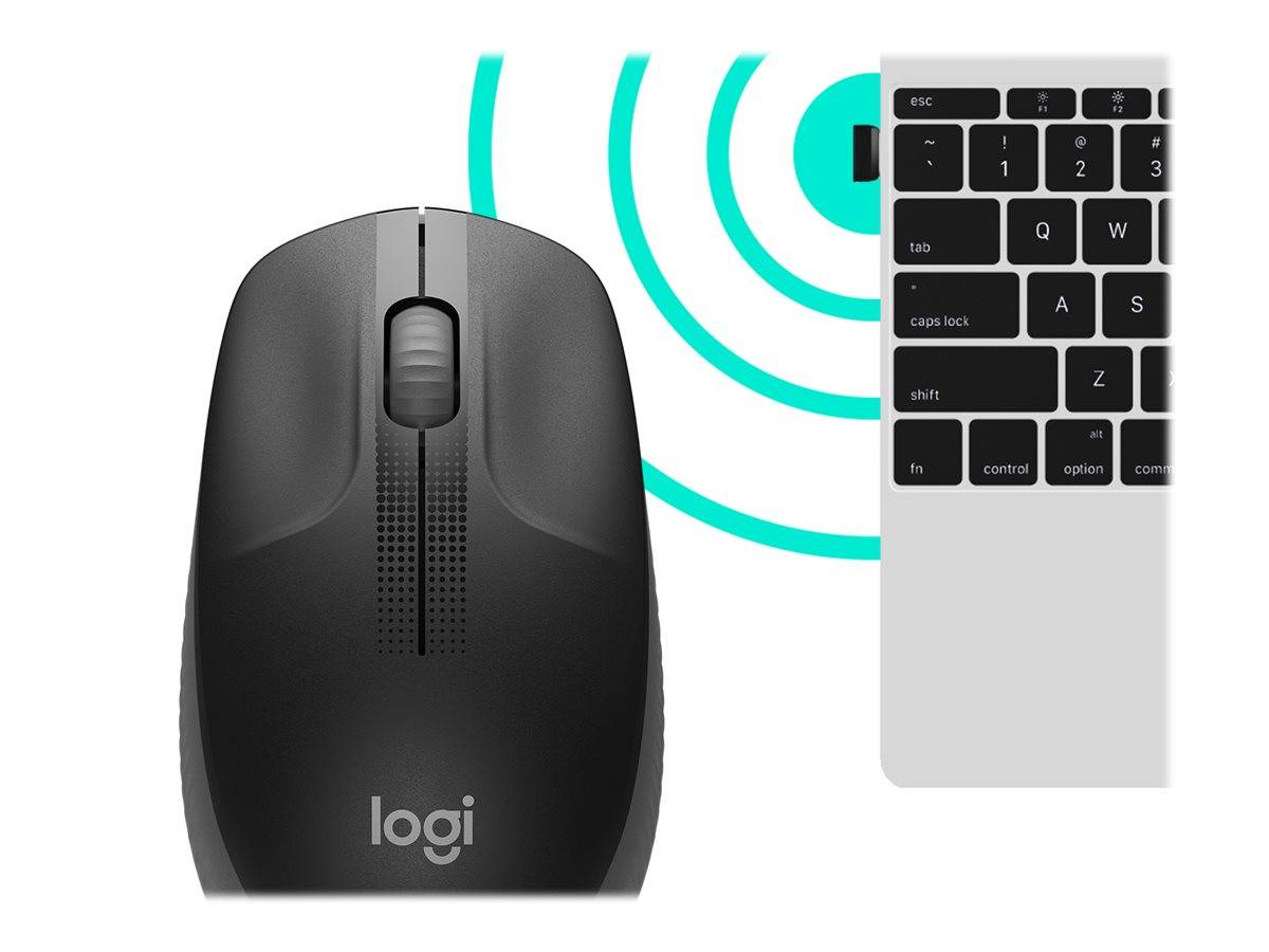 Logitech M190 Maus Funk Optisch Anthrazit 3 Tasten 1000 dpi
