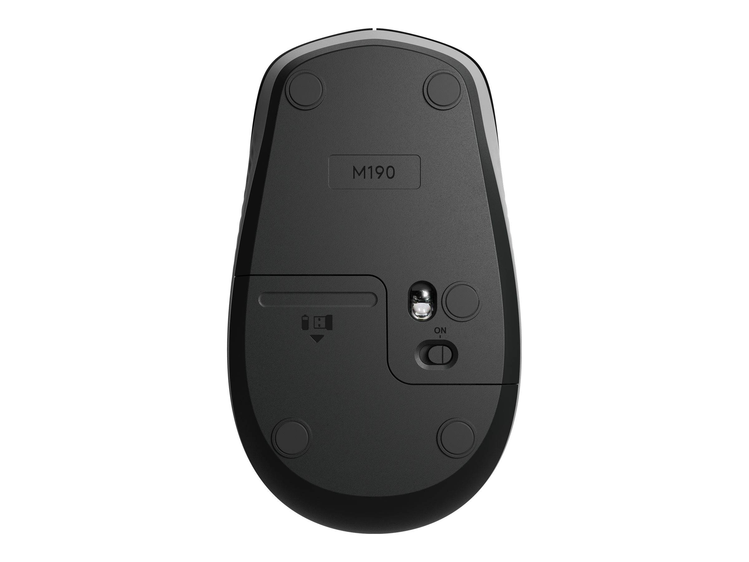 Logitech M190 Maus Funk Optisch Mittelgrau 3 Tasten 1000 dpi