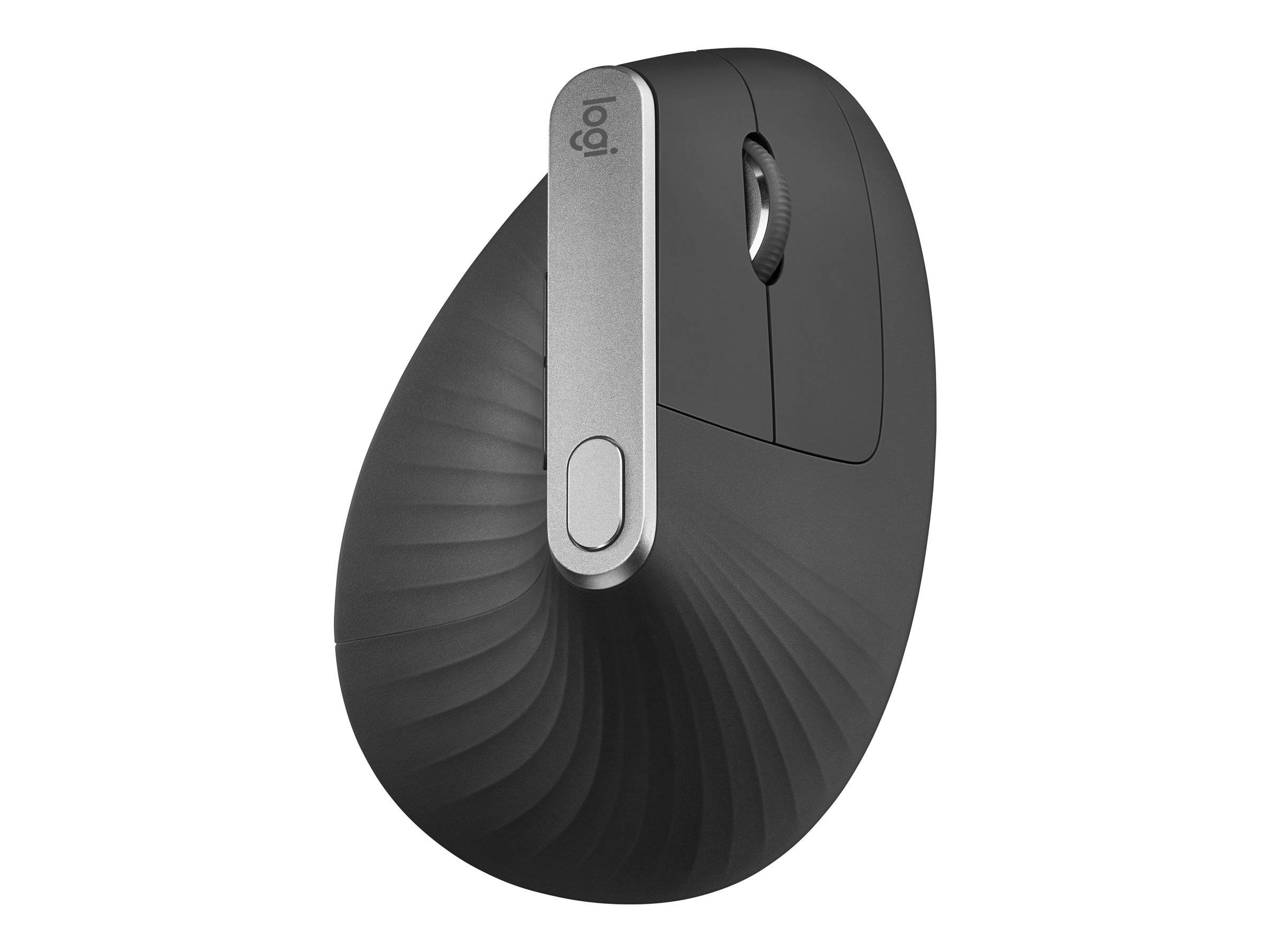 Logitech MX Vertical Ergonomische Maus Bluetooth®, Funk Optisch Schwarz, Silber 4 Tasten 4000 dpi Ergonomisch