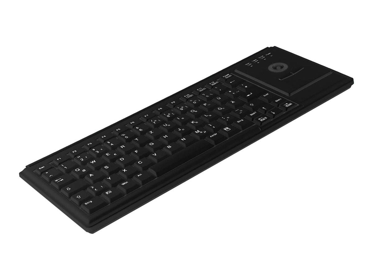Active Key AK-4400-T IndustrialKey USB Tastatur Deutsch, QWERTZ Schwarz Integrierter Trackball