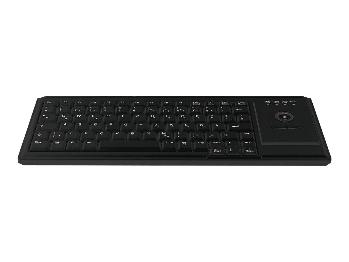 Active Key AK-4400-T IndustrialKey USB Tastatur Deutsch, QWERTZ Schwarz Integrierter Trackball