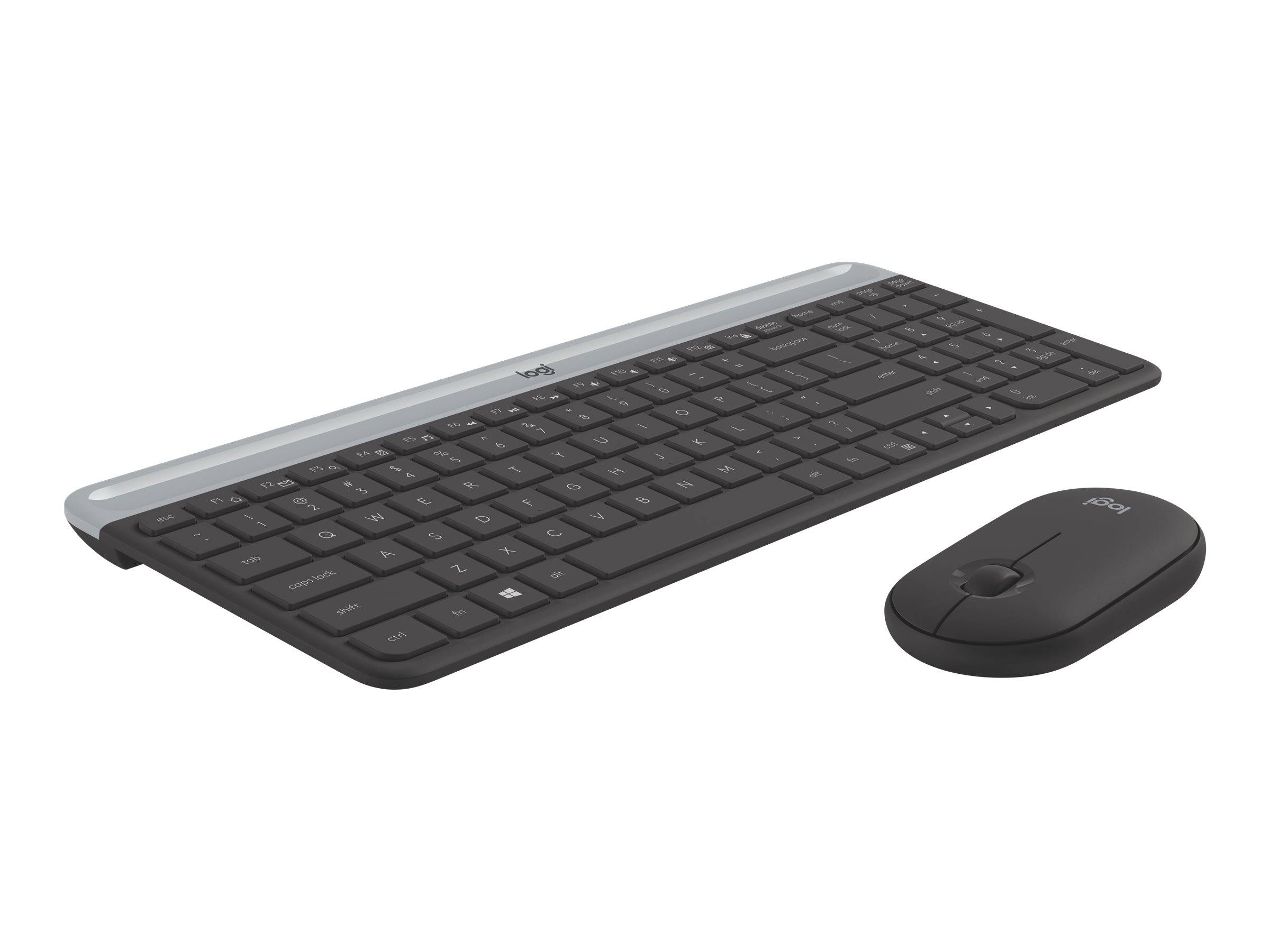 Logitech MK470 Slim Funk Tastatur, Maus-Set Deutsch, QWERTZ Graphit
