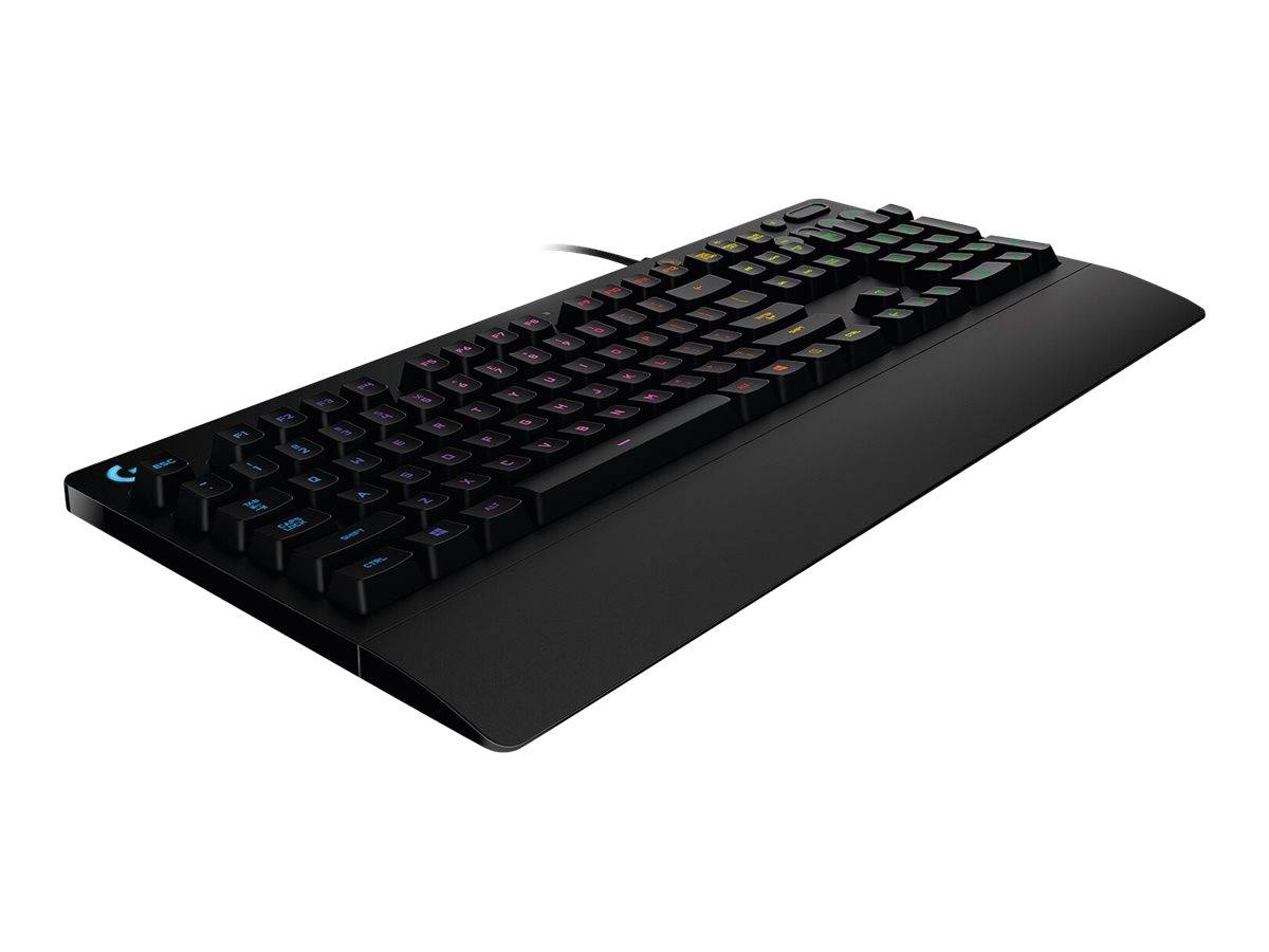 Logitech Gaming G213 Prodigy USB Gaming-Tastatur Deutsch, QWERTZ Schwarz Beleuchtet, Spritzwassergeschützt