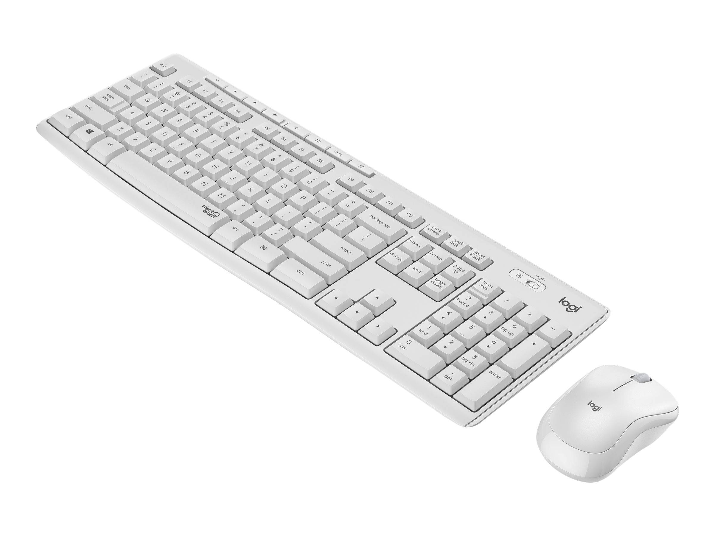 Logitech MK295 Kabellos Tastatur, Maus-Set Deutsch, QWERTZ Grauweiß