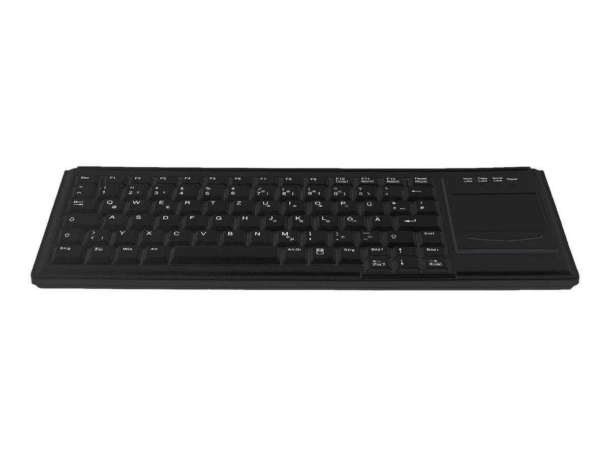 Active Key AK-4400-G USB Tastatur Deutsch, QWERTZ Schwarz Integriertes Touchpad