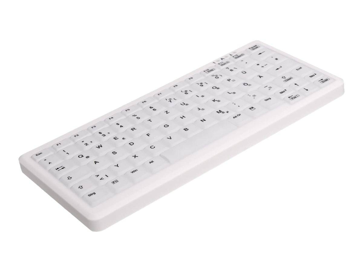 Active Key AK-C4110F Medical Key USB Hygiene-Tastatur Deutsch, QWERTZ Weiß Silikonmembran, Geeignet f. Wischdesinfektion nach DGHM/VAH