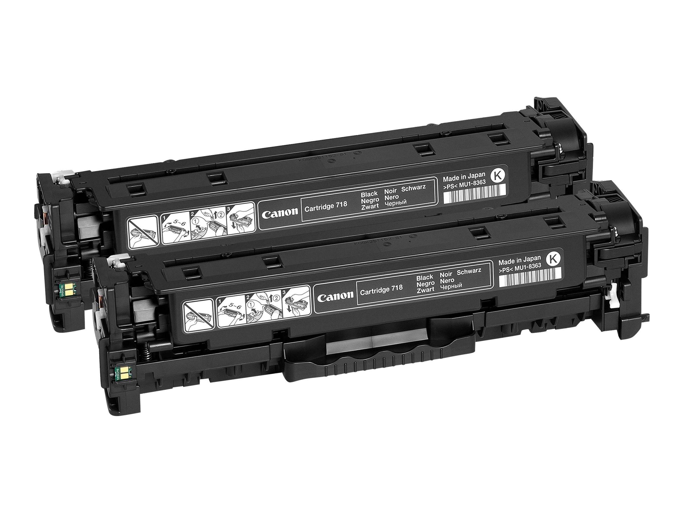 Canon 718 Black - 2er-Pack - Schwarz - Original - Tonerpatrone - für i-SENSYS LBP7210, LBP7660, LBP7680, MF728, MF729, M