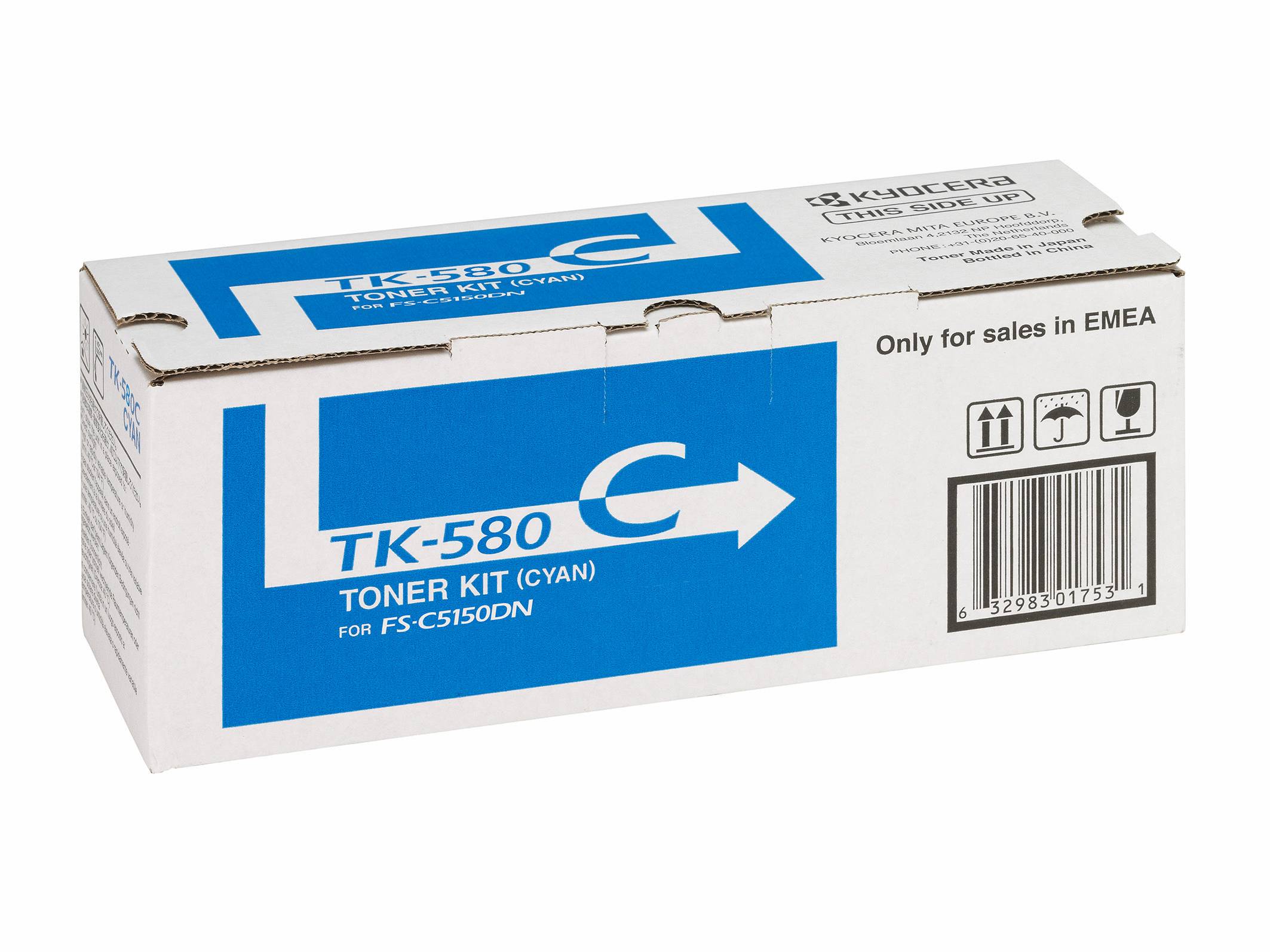 Kyocera Toner TK-580C Original Cyan 2800 Seiten 1T02KTCNL0