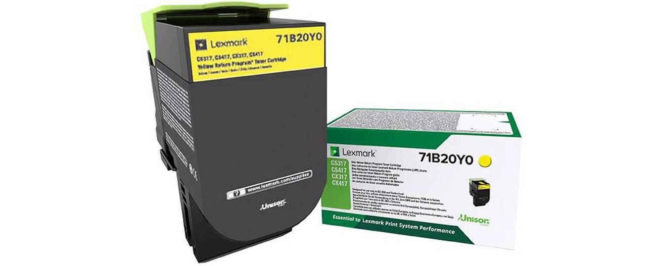 Lexmark Rückgabe Tonerkassette CS317 CS417 CS517 CX317 CX417 CX517 Original Gelb 2300 Seiten 71B20Y0