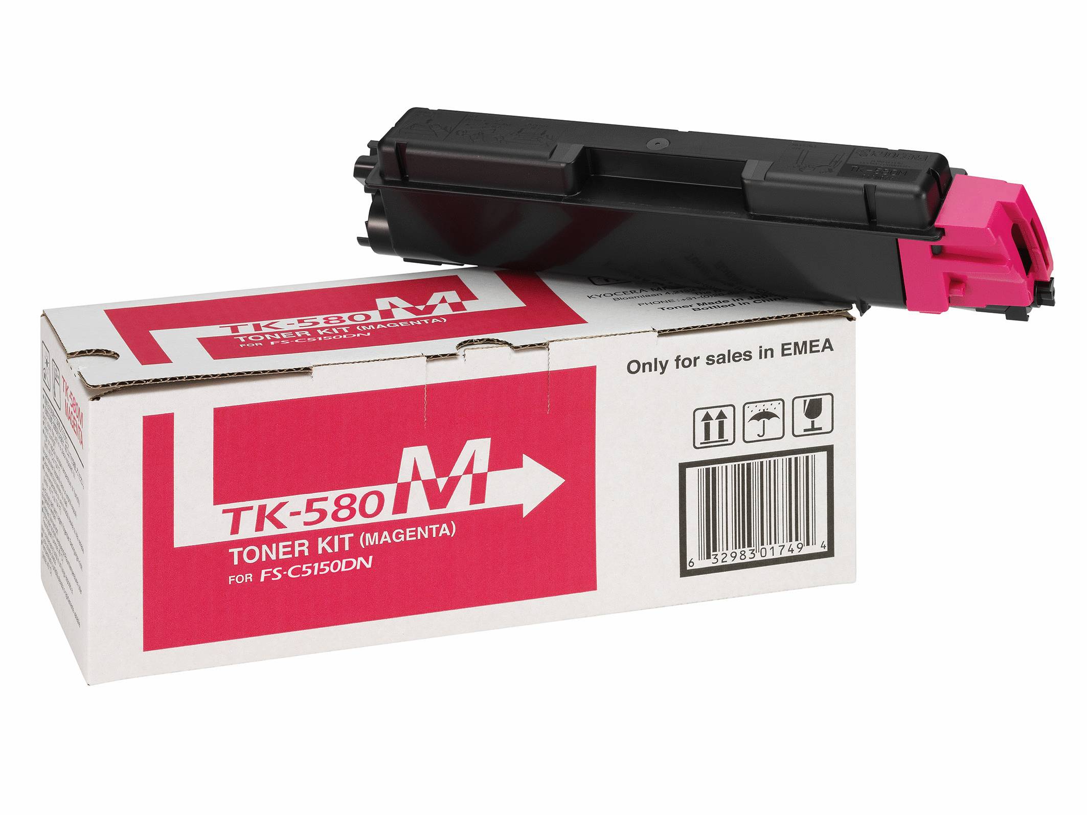 Kyocera Toner TK-580M Original Magenta 2800 Seiten 1T02KTBNL0