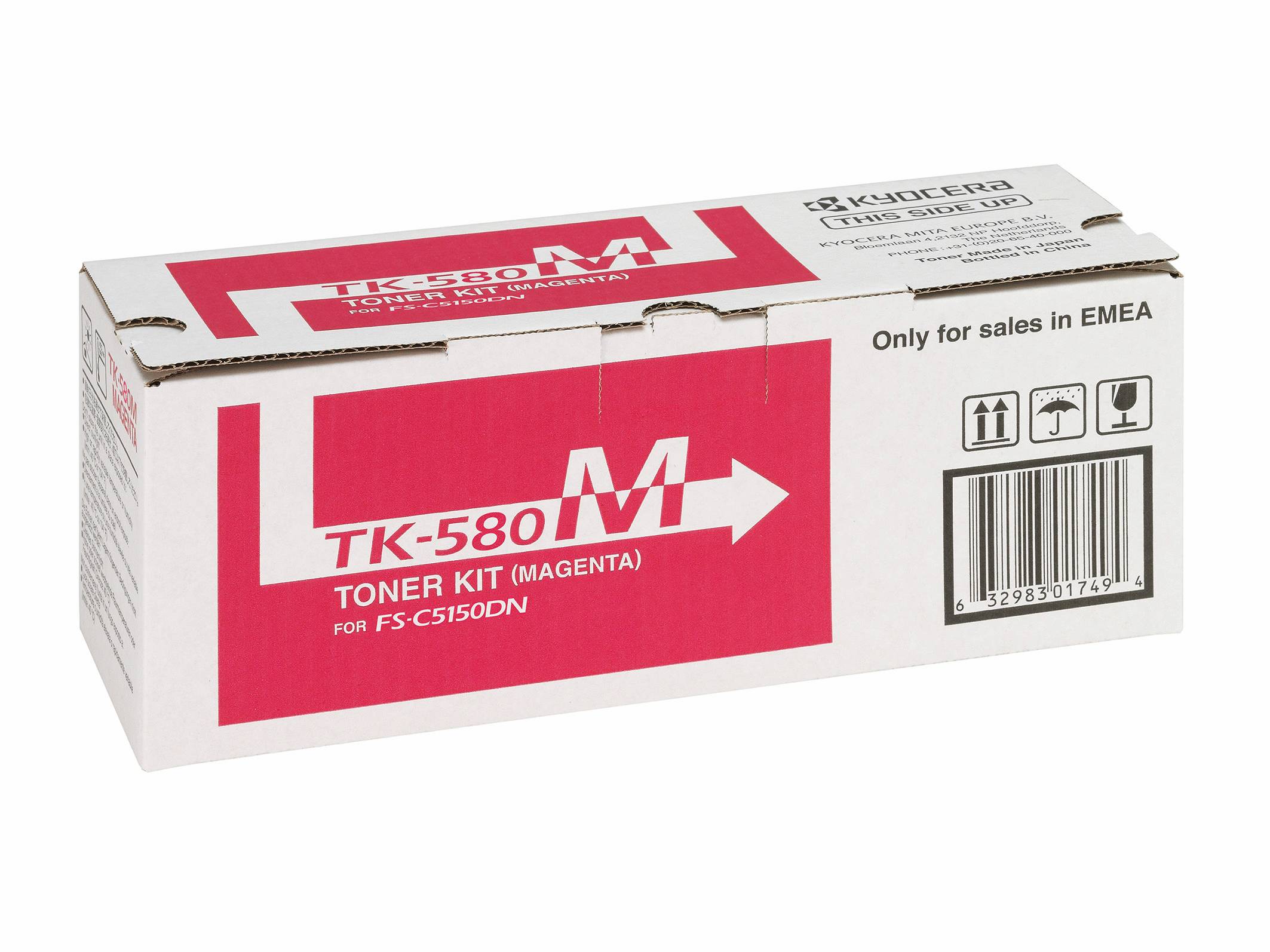 Kyocera Toner TK-580M Original Magenta 2800 Seiten 1T02KTBNL0