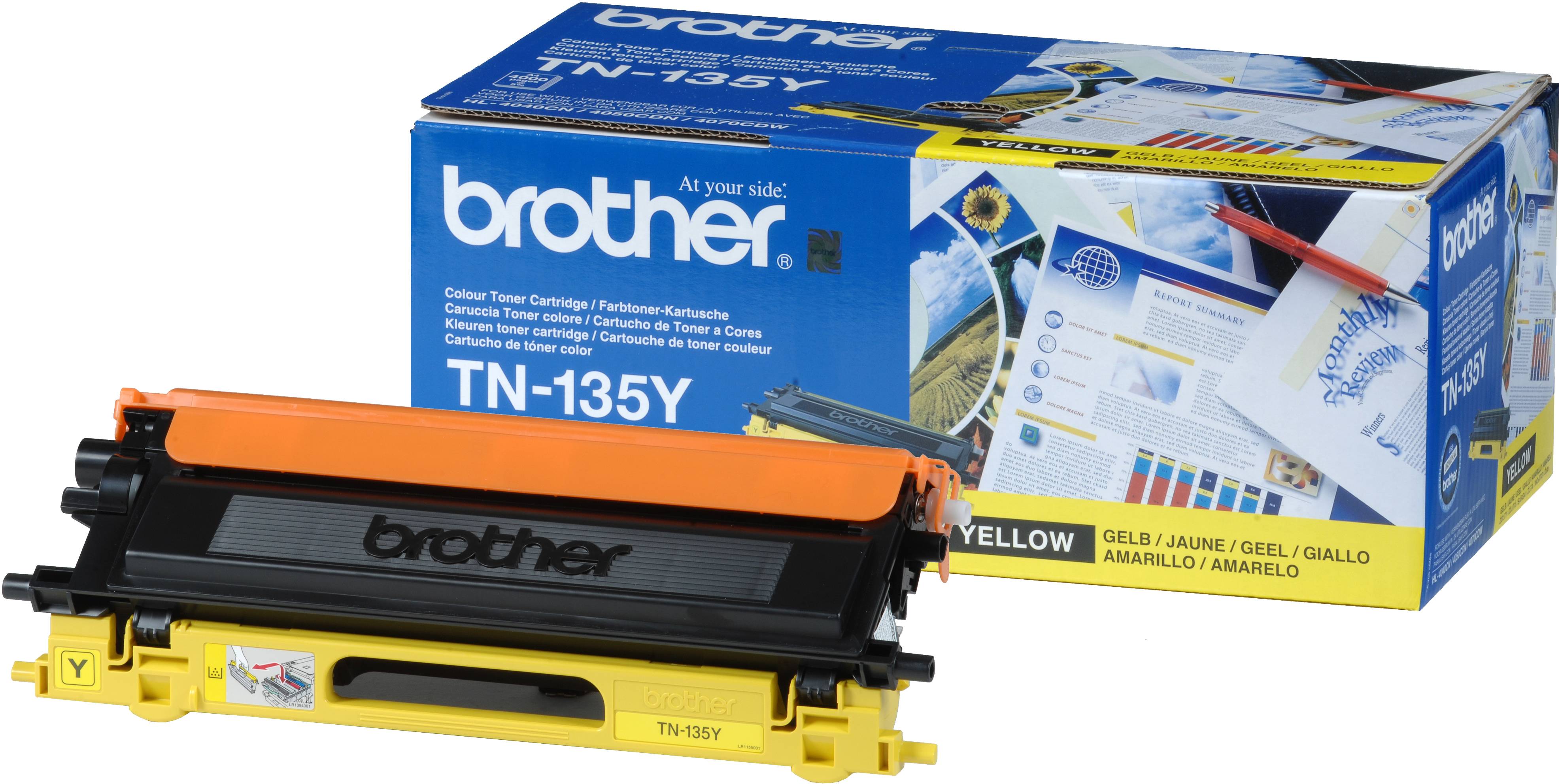 Brother TN135Y - Gelb - Original - Tonerpatrone - für Brother DCP-9040, 9042, 9045, HL-4040, 4050, 4070, MFC-9420, 9440,