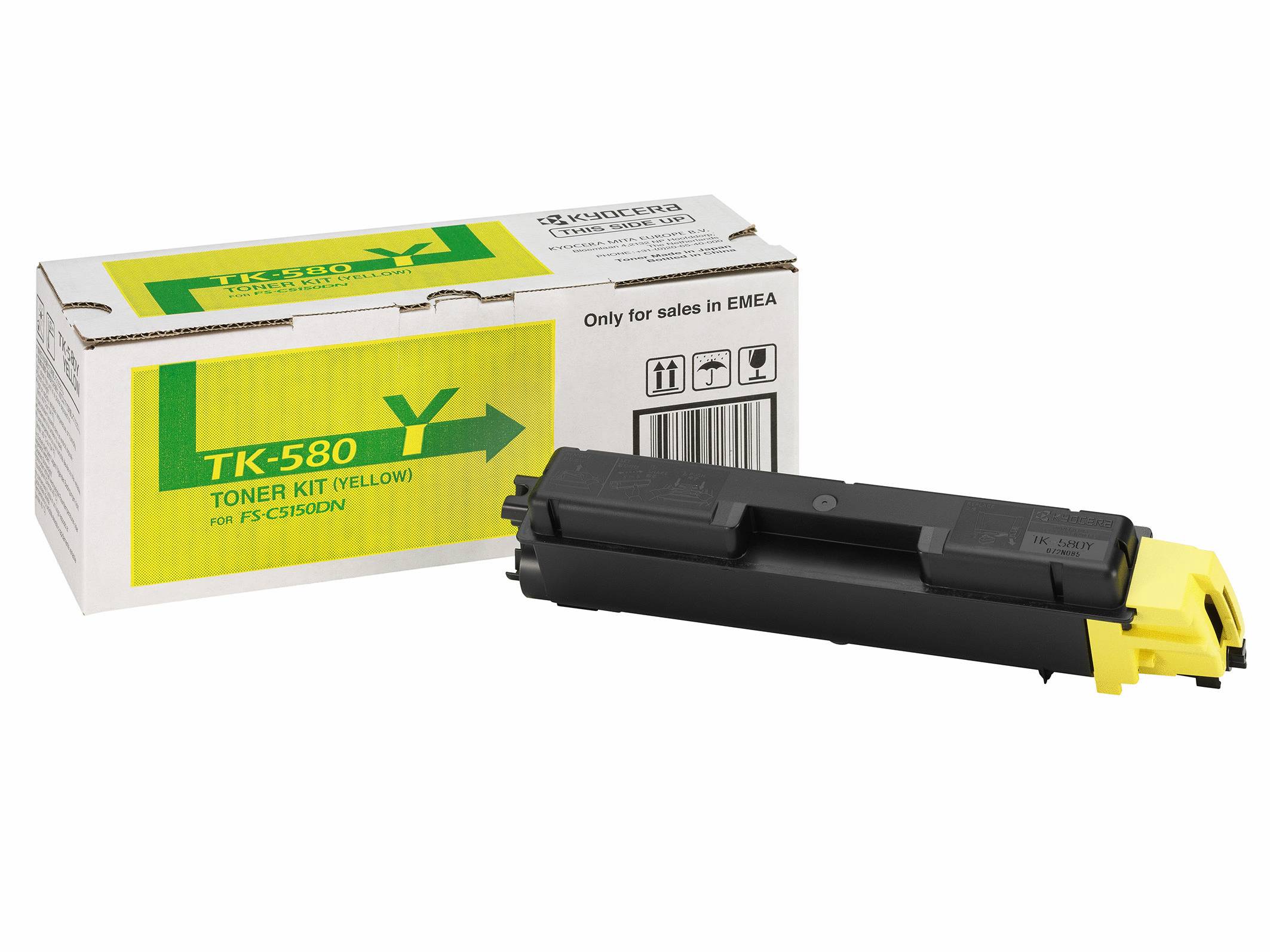 Kyocera Toner TK-580Y Original Gelb 2800 Seiten 1T02KTANL0