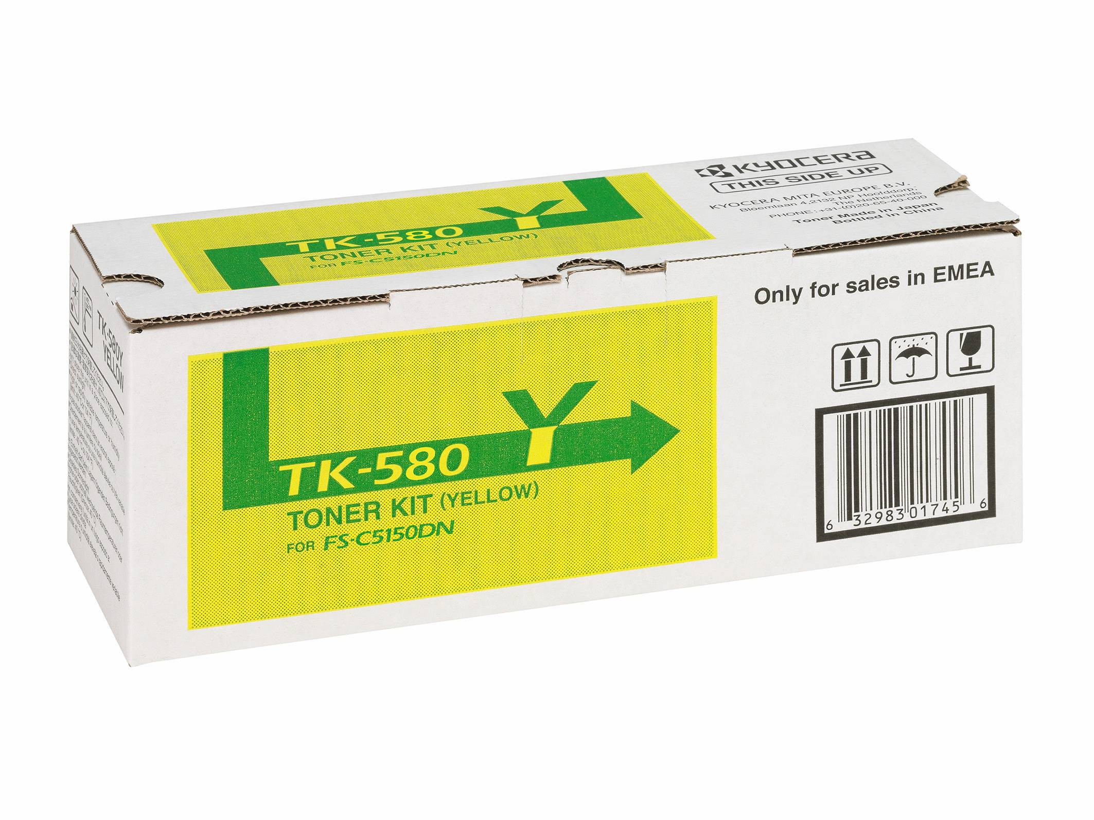 Kyocera Toner TK-580Y Original Gelb 2800 Seiten 1T02KTANL0