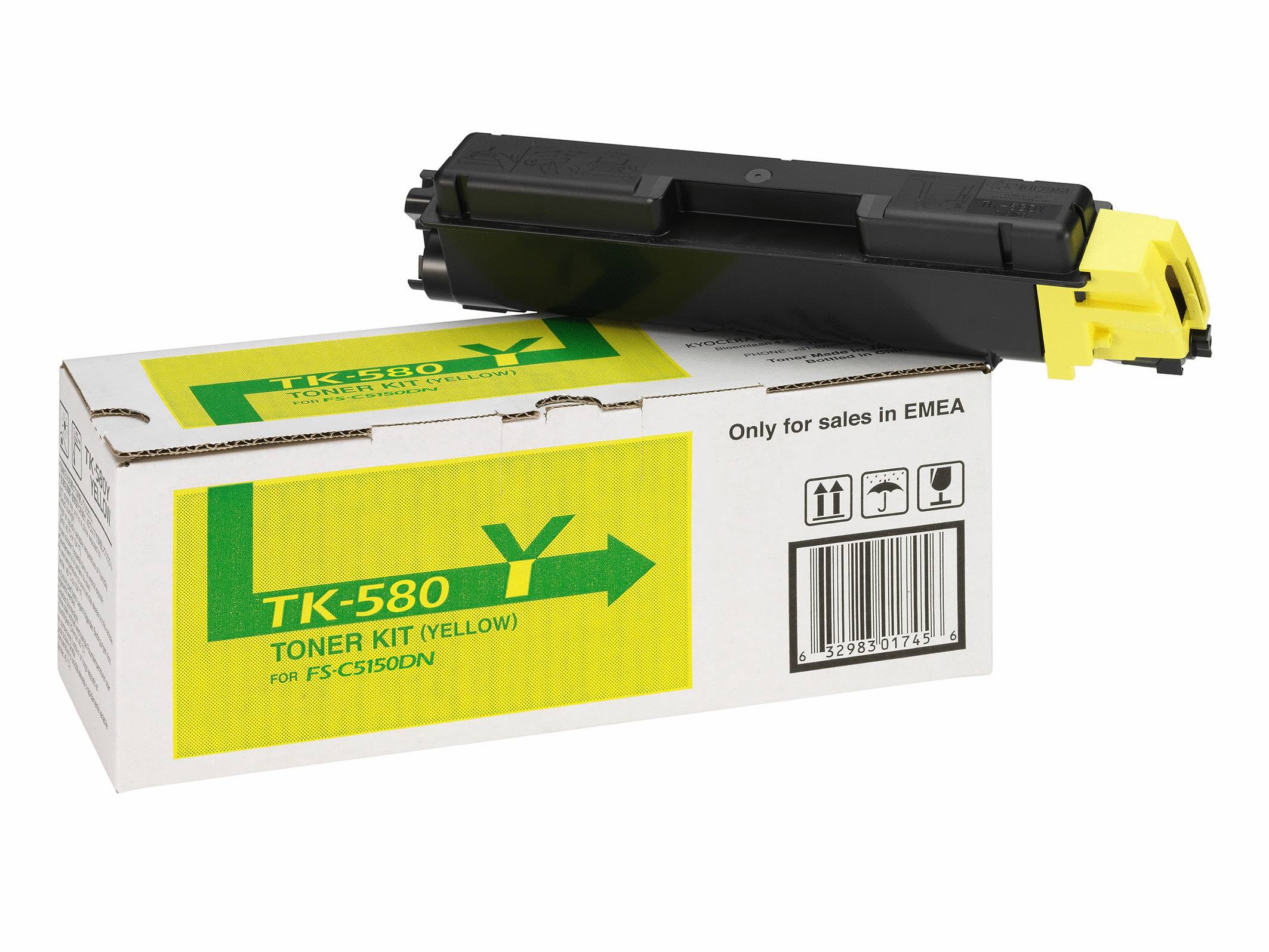 Kyocera Toner TK-580Y Original Gelb 2800 Seiten 1T02KTANL0
