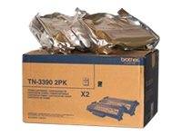 Brother TN3390 - 2er-Pack - Schwarz - Original - Tonerpatrone - für Brother DCP-8250DN, HL-6180DW, HL-6180DWT, MFC-8950D