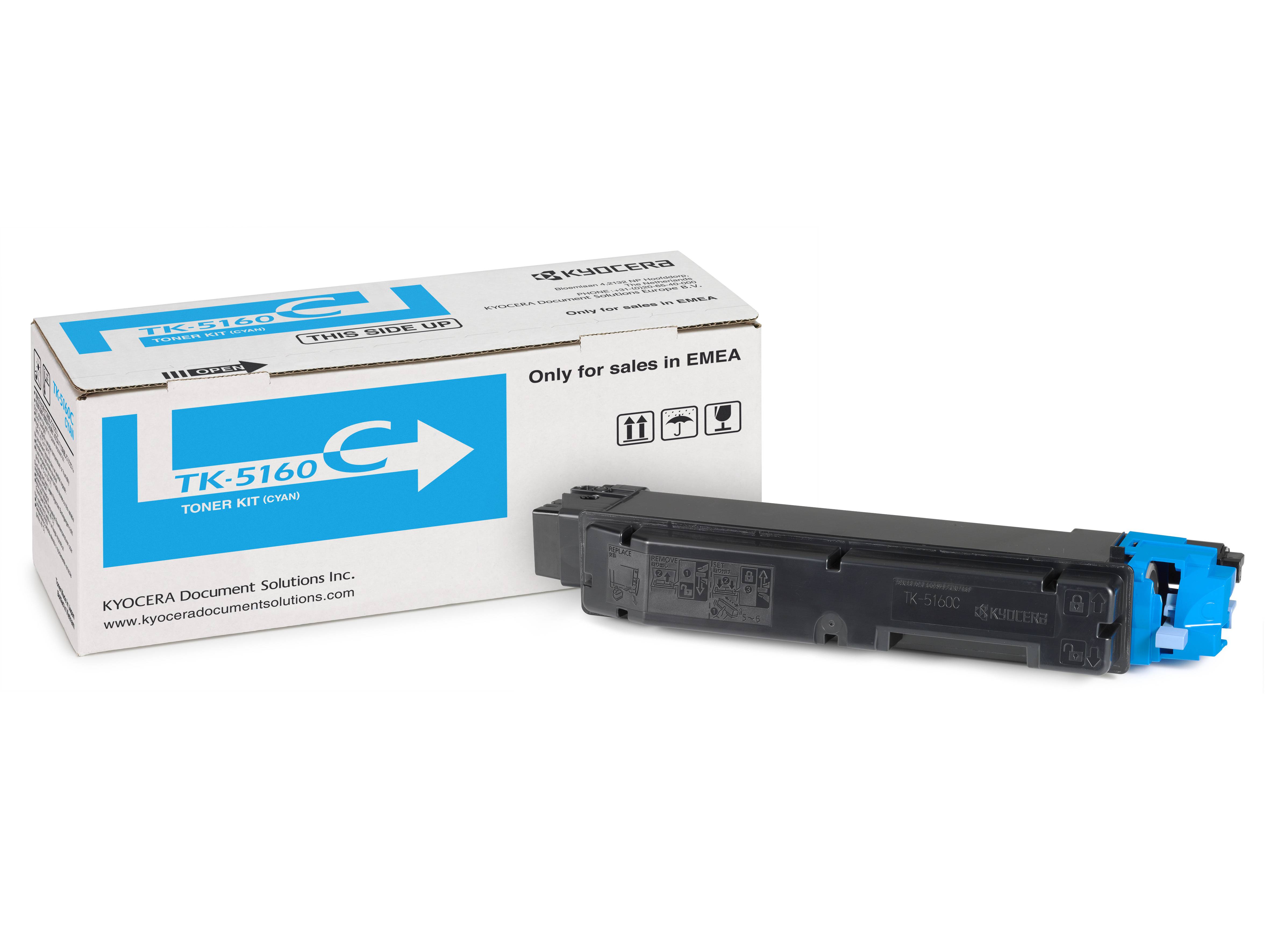 Kyocera Toner TK-5160C Original Cyan 12000 Seiten 1T02NTCNL0