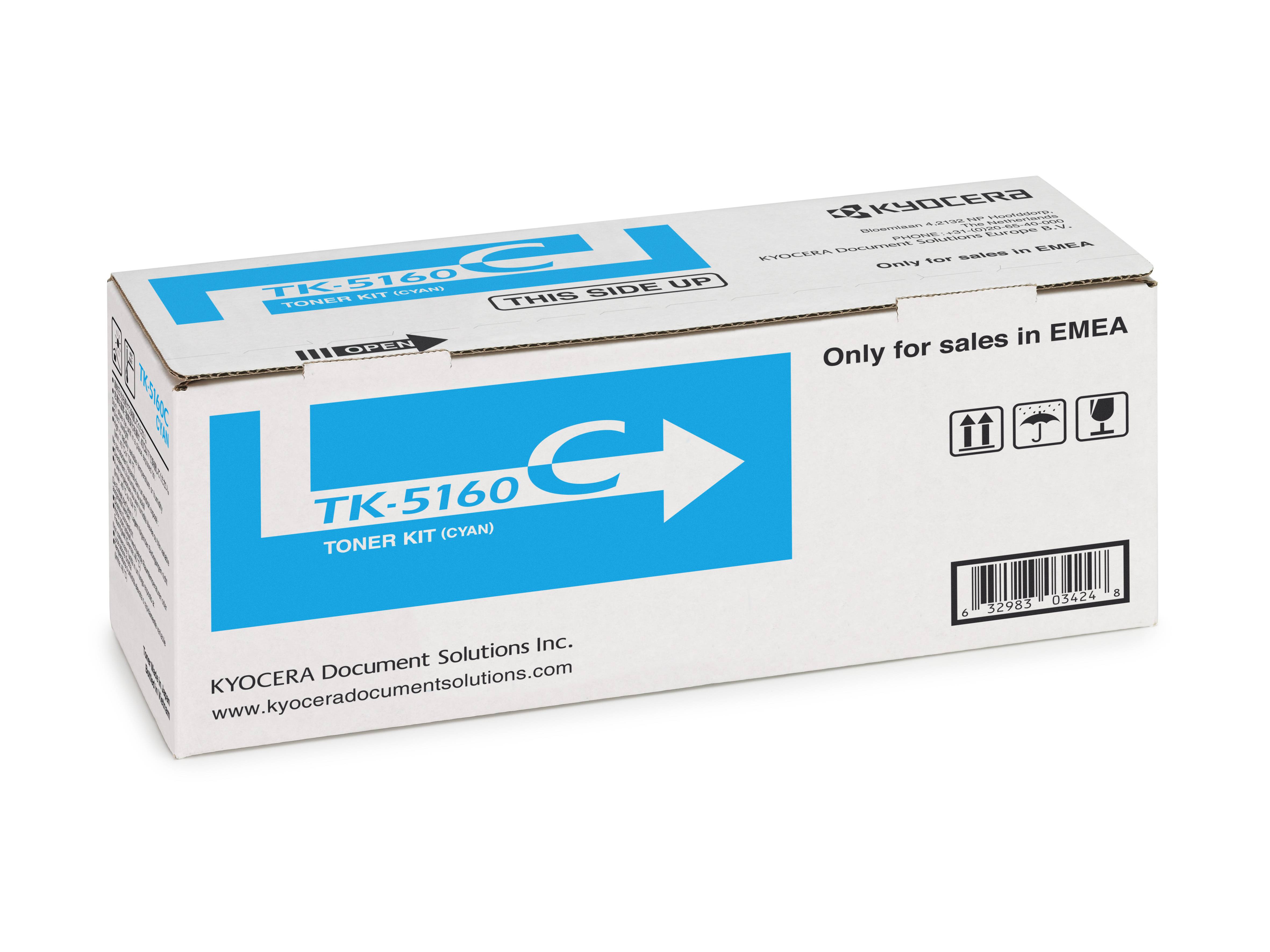 Kyocera Toner TK-5160C Original Cyan 12000 Seiten 1T02NTCNL0