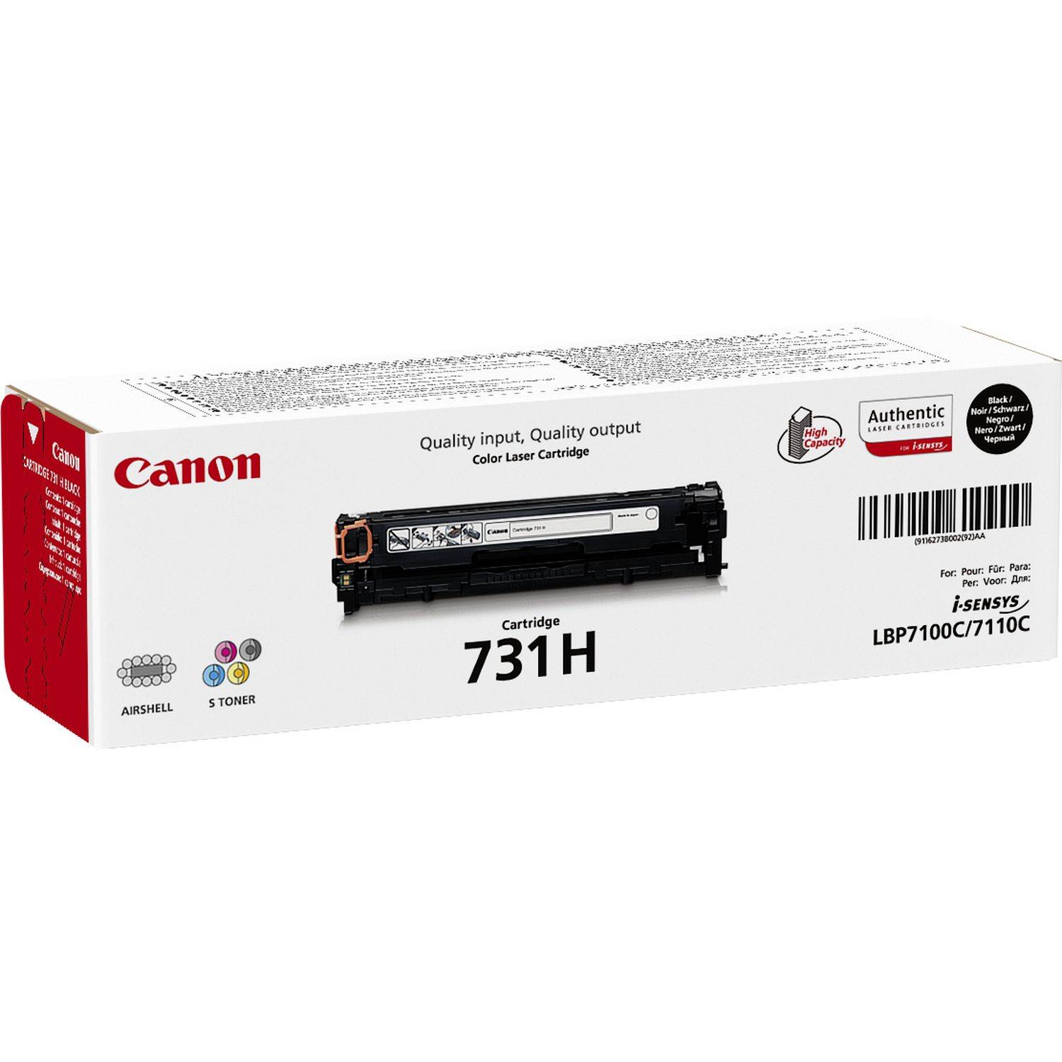 Canon Toner 731 H Original Schwarz 2400 Seiten 6273B002