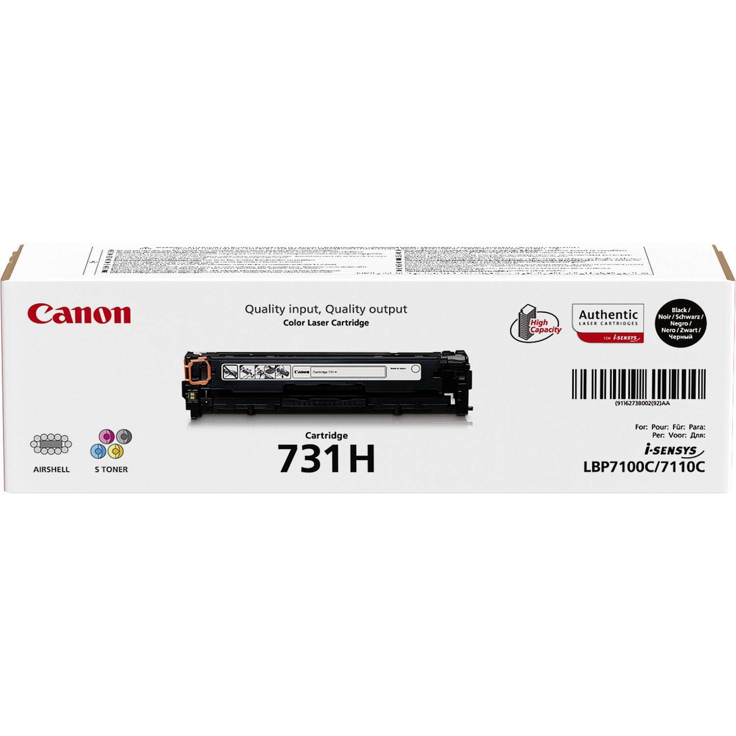 Canon Toner 731 H Original Schwarz 2400 Seiten 6273B002