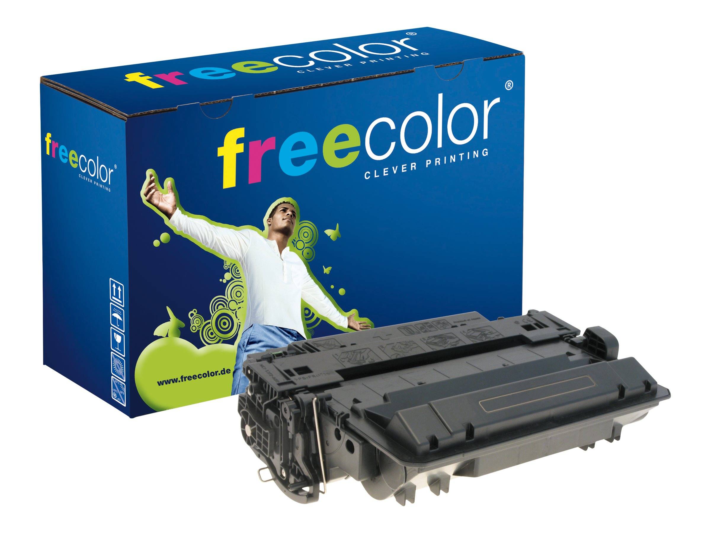 FREECOLOR - 500 g - Schwarz - kompatibel - Tonerpatrone (Alternative zu: HP 55X)