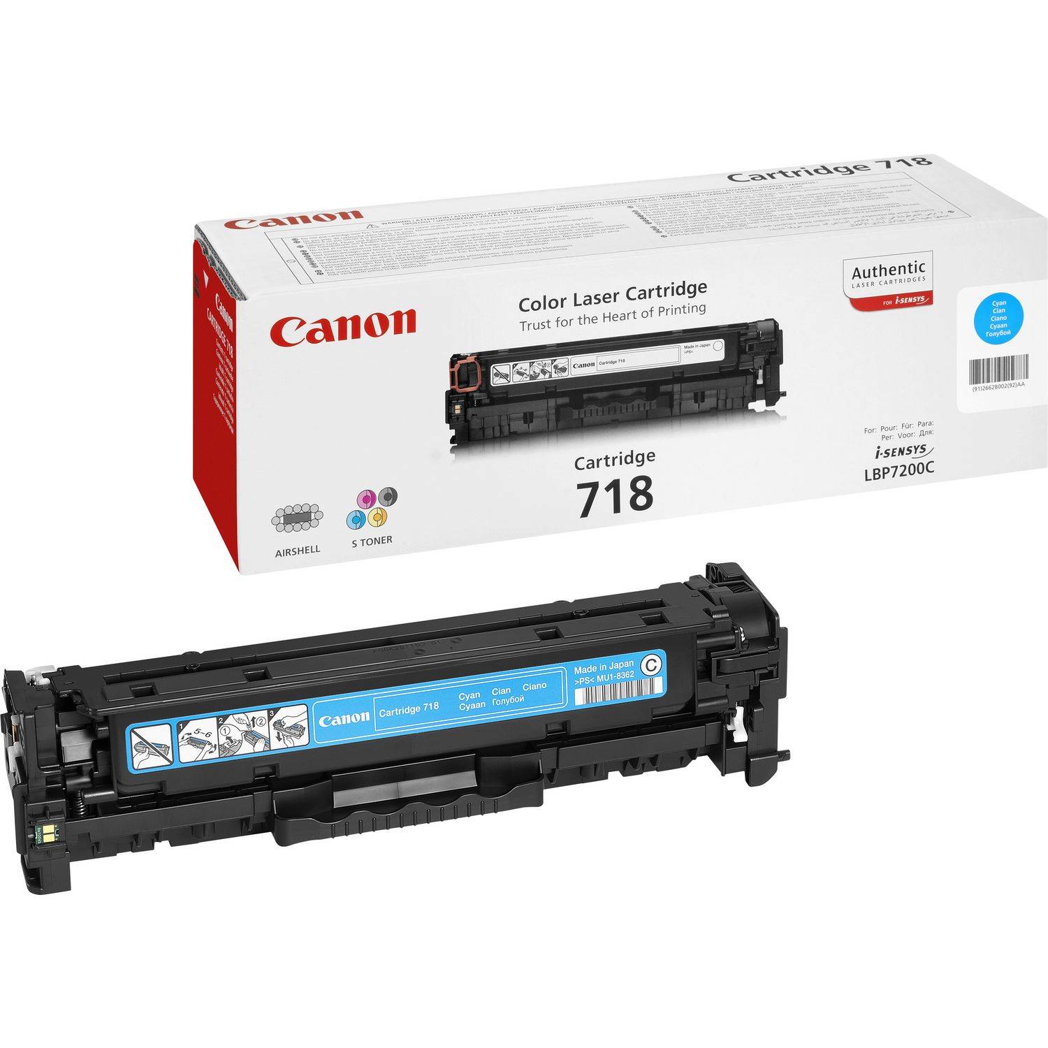 Canon Toner 718 C Original Cyan 2900 Seiten 2661B002