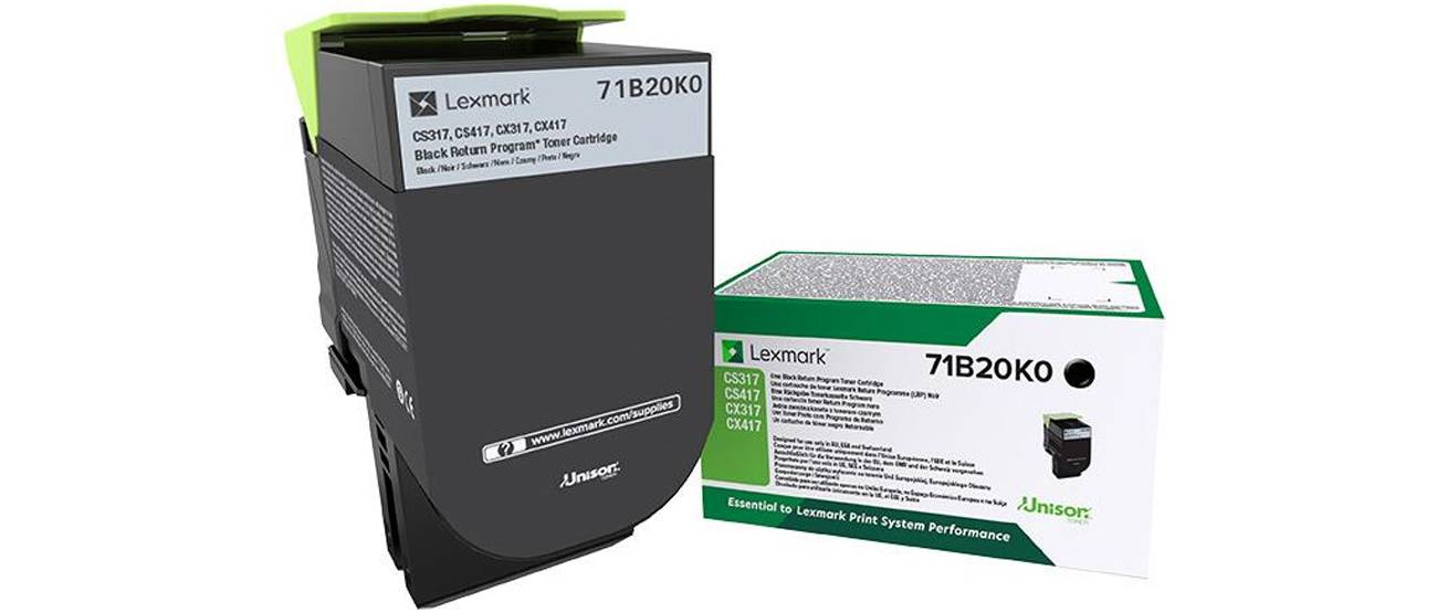 Lexmark Rückgabe Tonerkassette CS317 CS417 CS517 CX317 CX417 CX517 Original Schwarz 3000 Seiten 71B20K0