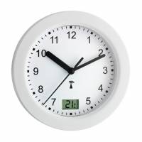 TFA Dostmann 60.3501 Funk Wanduhr 17.5 cm x 5.5 cm Weiß Badezimmer-/Feuchtraum geeignet